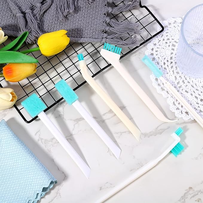 XINRUI 16 Pcs Small Household Cleaning Brushes, Deep Detail Crevice Cleaner Brush Crevice Cleaning Tool 8 in 1 Cleaner Brush for Small Holes Corner Space Keyboard Bottle Tile - Image 5