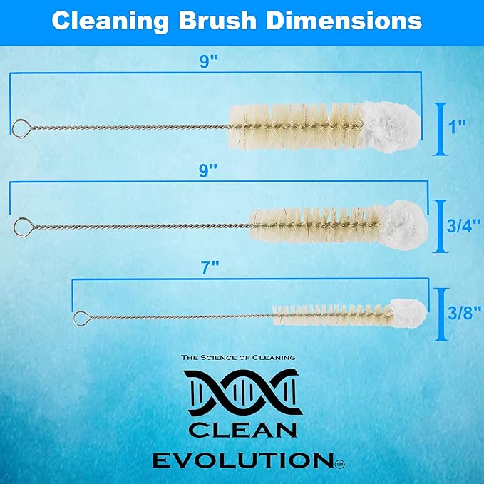 Bendable Bottle Brush Set - Soft Bristle Crevice & Small Cleaning Brushes for Narrow Spaces & Test Tubes - Image 4