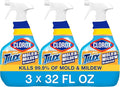 Clorox Plus Tilex Mold and Mildew Remover with Bleach, Spray Bottle, 32 Fluid Ounces, Unscented, Pack of 3 by Clorox