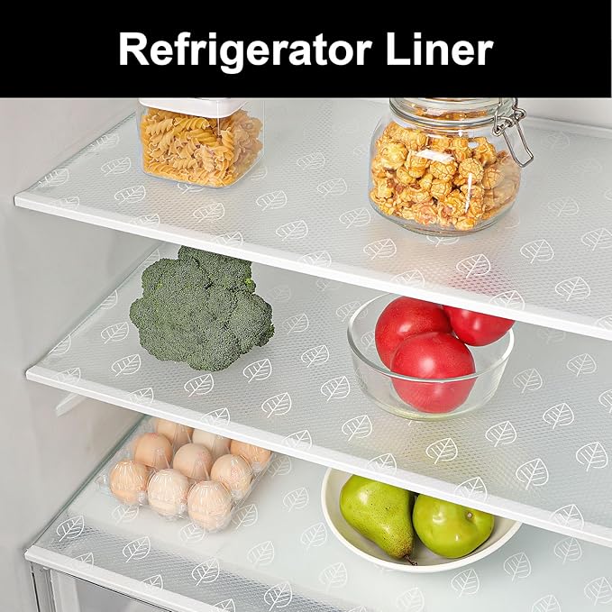CooyesFridge Liners Shelf Liner for Kitchen Cabinets Refrigerator Liners Waterproof & Oil-Proof Kitchen Cupboard Liner Non Adhesive Drawer Mats EVA Material for Shelves - Image 3