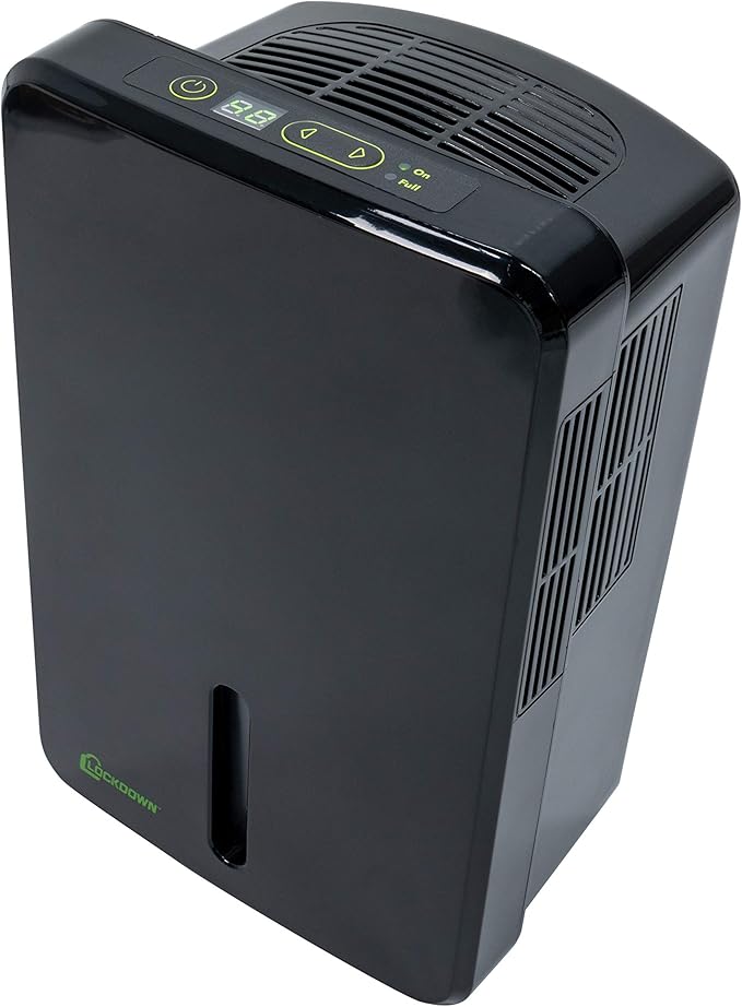 LOCKDOWN Automatic Dehumidifier with Quiet Operation, Drain Hose and Self Monitoring Controls for Humidity Control in Small Rooms, Safes and Closets - Image 2