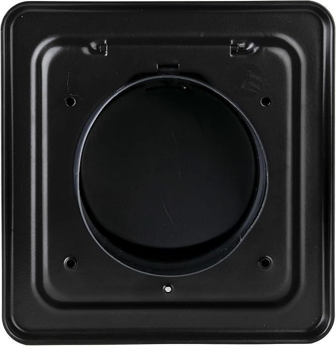NO-PEST VENT MetalGuard, Dual Door Dryer Vent Cover Outdoor 4 Inch, Powder-Coated Heavy Duty Steel, Pest Proof, Rust Resistant, Safe & Efficient Vent Cap (Onyx, 4" Steel With Collar) - Image 3
