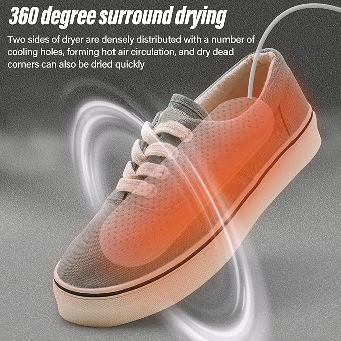 Household USB Shoe Dryer, Portable Boot Drying Student Dormitory Heater Adult Foot Deodorizing Boot Shoes Dryer with Timer for Travel Sneaker Socks Gloves Drying - Image 8