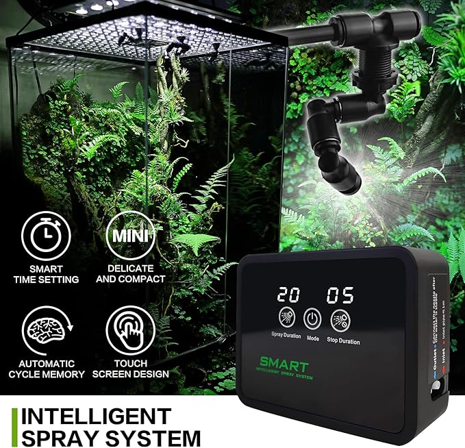 Reptile Fogger Automatic Reptile Mister Fogger for Terrarium, Timed Terrariums Humidifiers for Chameleon/Lizard/Snake/Turtle/Frog - Image 2