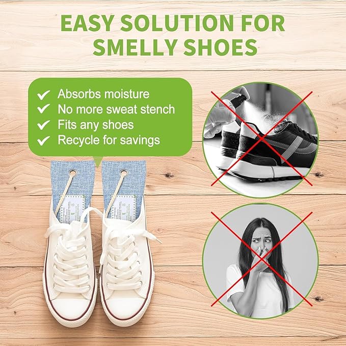 CLEVAST Activated Bamboo Charcoal Odor Absorber - 6 x 60g Air Purifying Bags, Natural Bamboo Charcoal Fresh Odor Moisture Eliminator, Deodorizer for Home, Closet, Shoe, Car Air freshener - Image 2