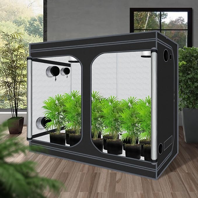 Grow Tents 96"x48"x78" High Reflective Grow Tent Indoor Grow Room for Planting Fruit Flower Veg with Removable Water-Proof Floor Tray 8x4 - Image 2