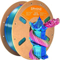 ERYONE Silk Tri Color PLA Filament 3D Printer 1.75mm +/- 0.03mm, Multicolor Filament Tricolor PLA 1KG(2.2lbs) Cardboard Spool, Red Blue Green by ERYONE
