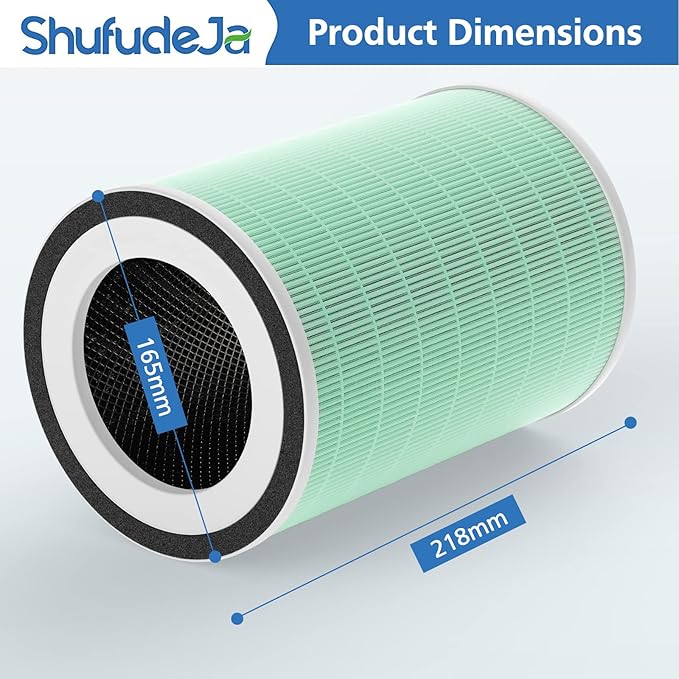 2 Pack True HEPA Filter, 4 in 1 Pet Replacement Filter, 360 4-Stage Filtration, Compatible With Afloia KILO, KILOPLUS, KILOPRO, MIRO, MIRO PRO, MORENTO MR-Kilo, Kalo Air Purifier, Green - Image 4