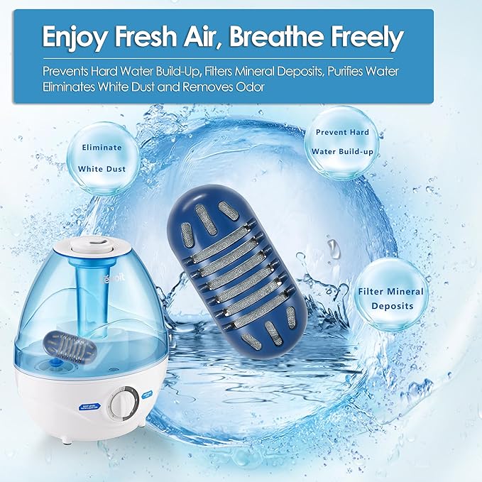 20-Pack Demineralization Cartridge for Humidifiers Compatible with Homedics Humidifier Water Filter for Homedics Ultrasonic Humidifier and Filters Mineral Deposits and Purifies Water in Air Humidifier - Image 4