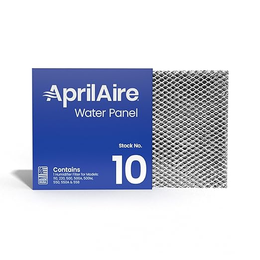 AprilAire 10 Water Panel Humidifier Filter Replacement for AprilAire Whole-House Humidifier Models 110, 220, 500, 500A, 500M, 550, 550A, 558 (Pack of 1) by AprilAire
