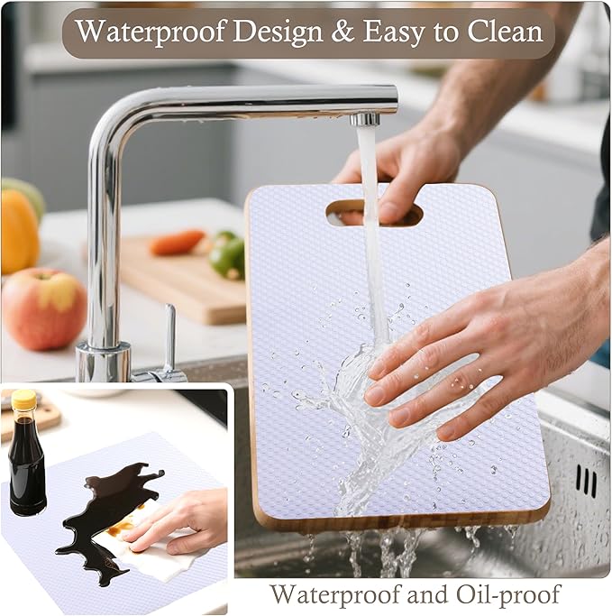 Shelf Liner Non-Slip 10 Inch Wide X 20 Ft Kitchen Cabinet Drawer Liners Waterproof & Oil-Proof Drawer Liners for Cupboard Pantry Non Adhesive Refrigerator Shelf Liner Strong Grip Cabinet Mat (White) - Image 2