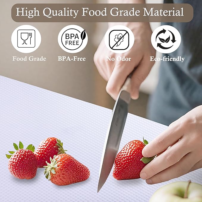 Shelf Liner Non-Slip 20 Inch Wide X 20 Ft Kitchen Cabinet Drawer Liners Waterproof & Oil-Proof Drawer Mat for Cupboard Pantry Non Adhesive Refrigerator Shelf Liner Strong Grip Cabinet Mat - Image 6