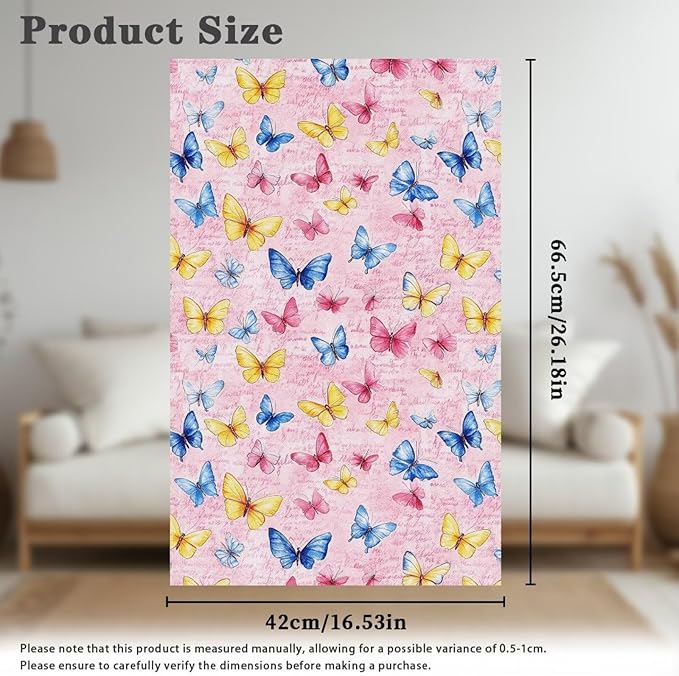 Headrest Cover for Recliner Chairs Pink Butterfly Wear Resistant Couch Headrest Protector Non-Slip Pet Scratch Resistant Couch Headrest Covers for Sofa - Image 6