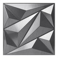 Art3dwallpanels 33 Pack 3D Wall Panel Diamond for Interior Wall Décor, PVC Textured Wall Panels, 12''x12'' Cover 32.Sq.Ft. Silver by Art3dwallpanels