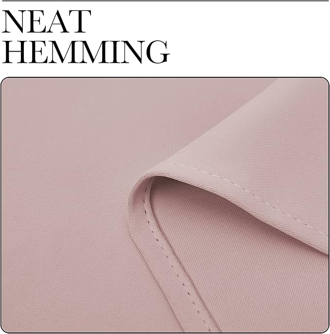 NICETOWN Window Treatment Blackout Curtains and Draperies - (Blush Pink Color) 42x40 inch, 2 Panels, Room Darkening Blackout Panel Drapes for Bedroom - Image 7