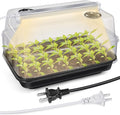 Saillong Seed Starter Tray with T8 Grow Light, Seedling Heat Tray with 15'' x 8.2'' Adjustable Height Humidity Domes, Plant Germination Propagation Kit for Planting Seeds, Mini Greenhouse Indoor by Saillong