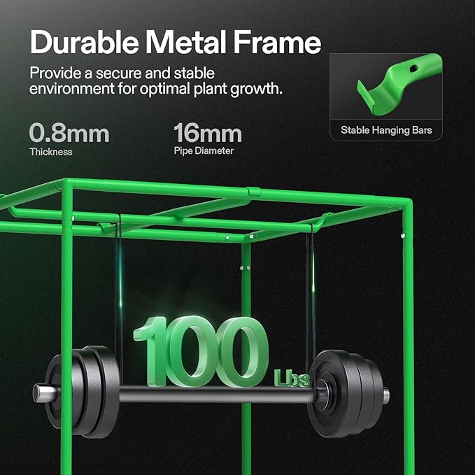 VIVOSUN S3018 30"x18"x36" Grow Tent, High Reflective Mylar with Observation Window and Floor Tray 3D Printer Enclosure with Ventilation - Image 5