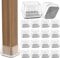24PCS Square Chair Leg Floor Protectors for Hardwood Floors, Thicken Rubber Chair Leg Cap Covers, Non Slip Furniture Leg Pads to Protect Wood Tile Floors from Scratches and Reduce Noise by Violibar