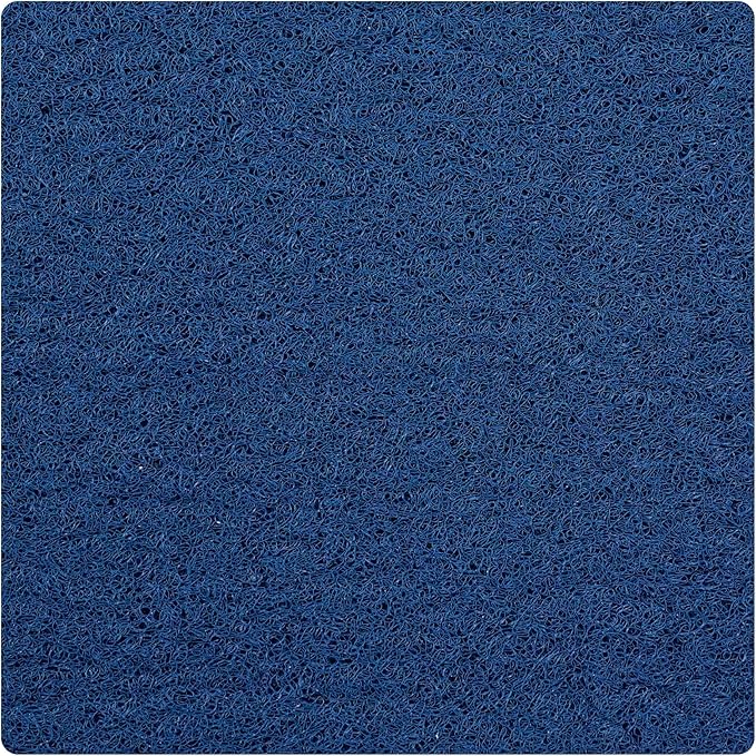 Square Shower Mat - Non Slip Shower Mats for Inside Shower - Extra Large 31x31 Shower Floor Mat Non Slip - Square Bath Mat for Shower - Secure Anti Slip Loofah Shower Bath Mat (31x31 Navy) by ENKOSI