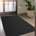 MaxMat® Extra Large 4x8 Rug Commercial Floor Mat, Feet Heavy Duty, Waterproof, Low-Profile, Easy to Clean, Rubber Entry Mat (RIB0035GY,Black) by MaxMat