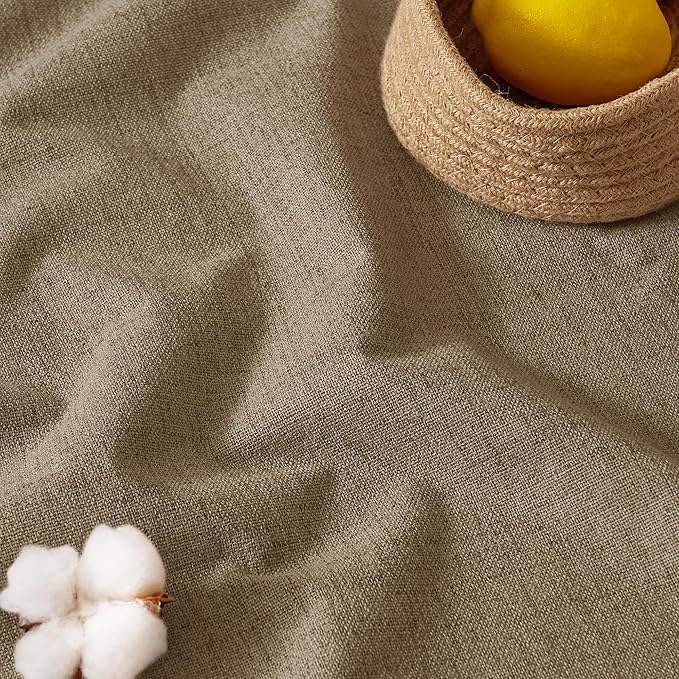 RYB HOME Linen Textured 100% Blackout Curtains for Bedroom, Insulating Energy Saving Window Curtains for Living Room Dining Patio Sliding Glass Door, Wide 52 x Long 96 inch, Burlap, 2 Panels - Image 6