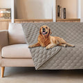 gogobunny 3X Stronger Waterproof Pet Blanket, Scratch Proof Furniture Protector for Dogs Cats, Reversible Cover 82x120 Inch, Dark Stone by gogobunny