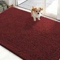 OLANLY Dog Door Mat for Muddy Paws 50x30, Absorbs Moisture and Dirt, Absorbent Non-Slip Washable Doormat, Quick Dry Chenille Mud Mat, Entry Indoor Entryway Carpet for Inside Floor, Caramel Russet by OLANLY