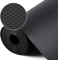 Shelf Liners for Kitchen Cabinets Non Adhesive Drawer Liner for Bathroom Waterproof Refrigerator Liners for Shelves Fridge Plastic Mats Cabinet Cupboard Liner Black 11.8 x 118 Inches by StaHom