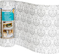 Smooth Top EasyLiner for Cabinets & Drawers - Easy to Install & Cut to Fit - Shelf Paper & Drawer Liner Non Adhesive - Non Slip Shelf Liner for Kitchen & Pantry - 12in. x 24ft. - Gray Damask by DuckBrand