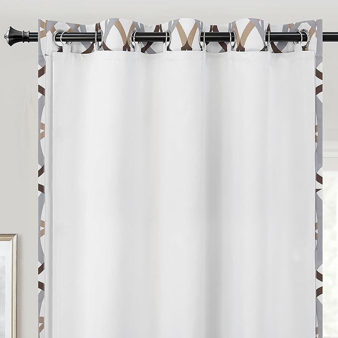 DriftAway Thermal Insulated Blackout Curtain Liner 2 Panels Each Liner Size 50 Inch by 68 Inch Rings Included by DriftAway