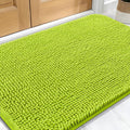 OLANLY Dog Door Mat for Muddy Paws 30x20, Absorbs Moisture and Dirt, Absorbent Non-Slip Washable Doormat, Quick Dry Chenille Mud Mat, Entry Indoor Entryway Carpet for Inside Floor, Bright Green by OLANLY