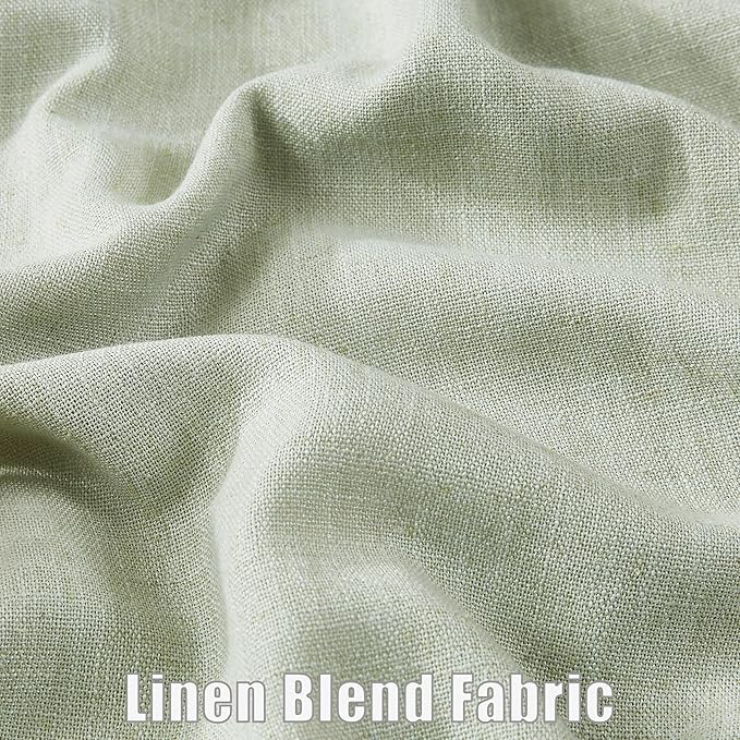 Kayne Studio Soft Green Pinch Pleated Full Blackout Curtains, Linen Blend Room Darkening Thermal Insulated Soundproof Drapes, 95 Inch Back Tab Window Curtains for Living Room Bedroom(2 Panels,40"x95") - Image 5