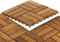 Bare Decor EZ Teak Flooring 12 Slat, Brown, 1 Sample Tile by BareDecor