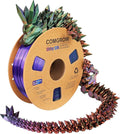 Comgrow Tri-Colors Silk PLA 3D Printer Filament, Rainbow PLA Filament 1.75mm, Dimensional Accuracy +/- 0.02 mm, 1KG Spool, Coextrusion 3D Filament with Shiny Silk Copper-Green-Purple by Comgrow
