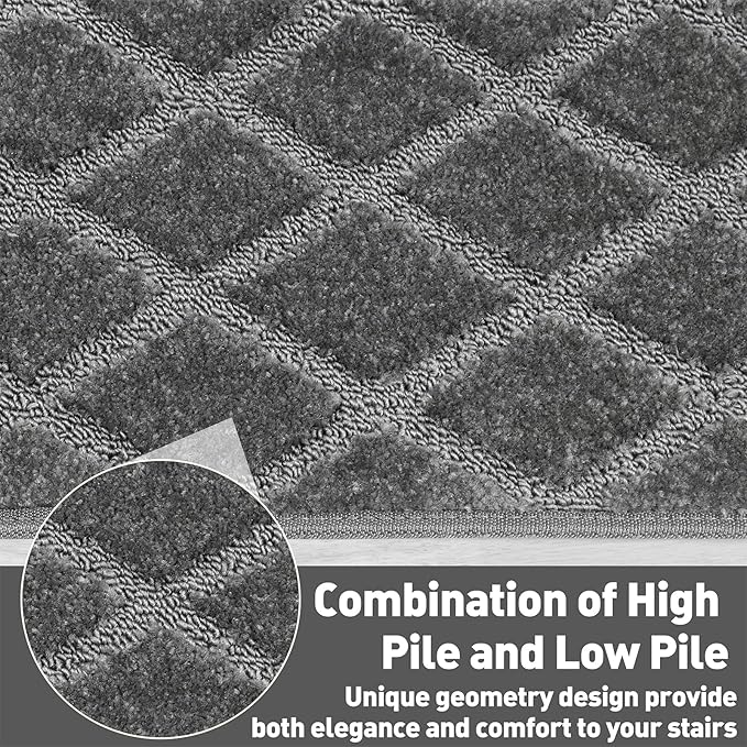 PURE ERA Carpet Stair Tread Landing Mat Tape Free Self Adhesive Non Slip Skid Resistant Indoor Doormat Area Rug Floor Mat for Kitchen Bathroom Workstations Washable 2' X 3' - Image 5
