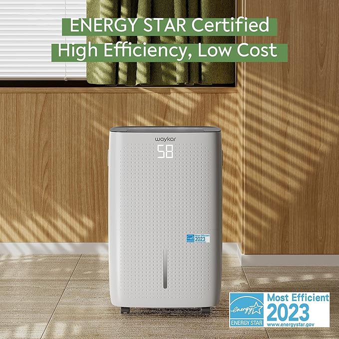 Waykar 150 Pints 7,500 Sq. Ft Energy Star Dehumidifier with Drain Hose for Commercial and Industrial Large Rooms, Home, Basements, Storages, Warehouses and Bedrooms - Image 4