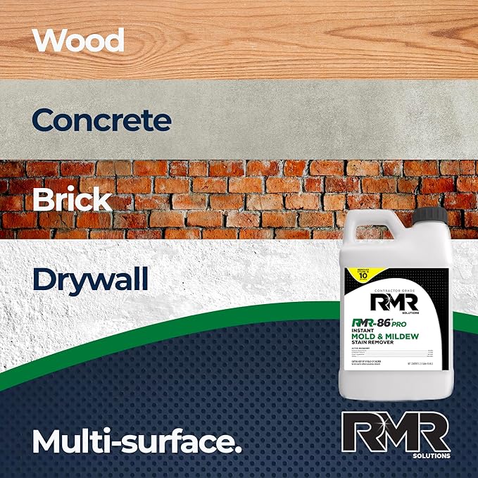 RMR-86 Pro Instant Mold Stain & Mildew Stain Remover - Contractor Grade Cleaning Solution, Professional Quality Formula, Odor Removal, 2.5 Gallon, 2 Pack - Image 6