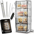 Mushroom Grow Tent with Light and Timer, 65" x 27.5" x 20" & 6500k LED, Indoor Greenhouse with Grow Light, Martha Tent for Mushroom, mini Greenhouse, 4" Vents to Insert Accessories, fits monotub by TerraFungus