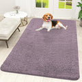 OLANLY Dog Door Mat for Muddy Paws 59x35, Absorbs Moisture and Dirt, Absorbent Non-Slip Washable Doormat, Quick Dry Chenille Mud Mat for Dogs, Entry Indoor Entryway Carpet for Inside Floor, Deep Plum by OLANLY