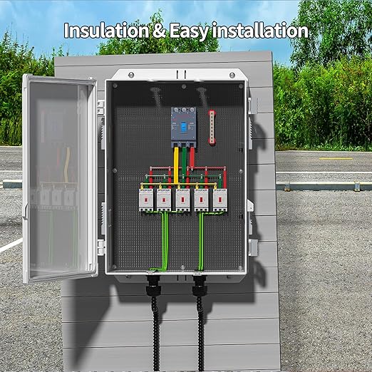 Outdoor Electrical Junction Box, ABS Water Resistant Enclosure with Internal Mounting Panel & Hinged Cover, 15.7" H* 11" L* 5.9" W - Image 3