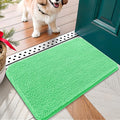 OLANLY Dog Door Mat for Muddy Paws 24x16, Absorbs Moisture and Dirt, Absorbent Non-Slip Washable Doormat, Quick Dry Chenille Mud Mat for Dogs, Entry Indoor Entryway Carpet for Inside Floor, Mint Green by OLANLY