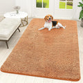 OLANLY Dog Door Mat for Muddy Paws 70x46, Absorbs Moisture and Dirt, Absorbent Non-Slip Washable Doormat, Quick Dry Chenille Mud Mat for Dogs, Entry Indoor Entryway Carpet for Inside Floor, Orange by OLANLY