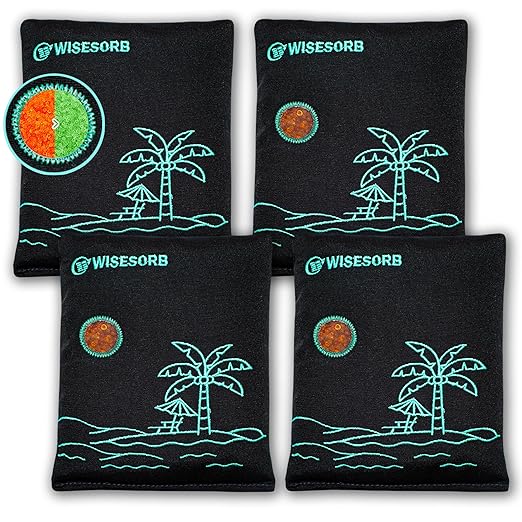 4 x 500 Gram Rechargeable Silica Gel Desiccant Packs, Microwave Reactivated Moisture Absorbers, Color Indicating Reusable Dehumidifier for Car, Closet, Basement, Garage by Wisesorb