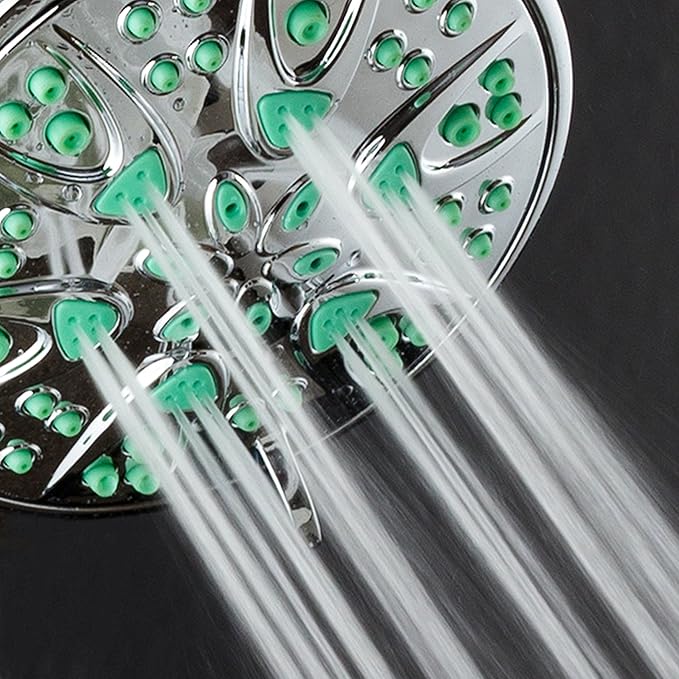 AquaDance Antimicrobial – Anti-Clog High-Pressure 6-Setting Shower Head with Microban Nozzle Protection from Growth of Mold, Mildew & Bacteria for Stronger Shower! 4" Coral Green - Image 6