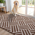 OLANLY Indoor Door Mat, 48x32 Inch, Dirt Resistant and Absorbent, Non-Slip Rubber Backing Floor Mats, Easy Clean Low-Profile Doormat for Entryway, Front Door, and Inside Entrance, Coffee by OLANLY