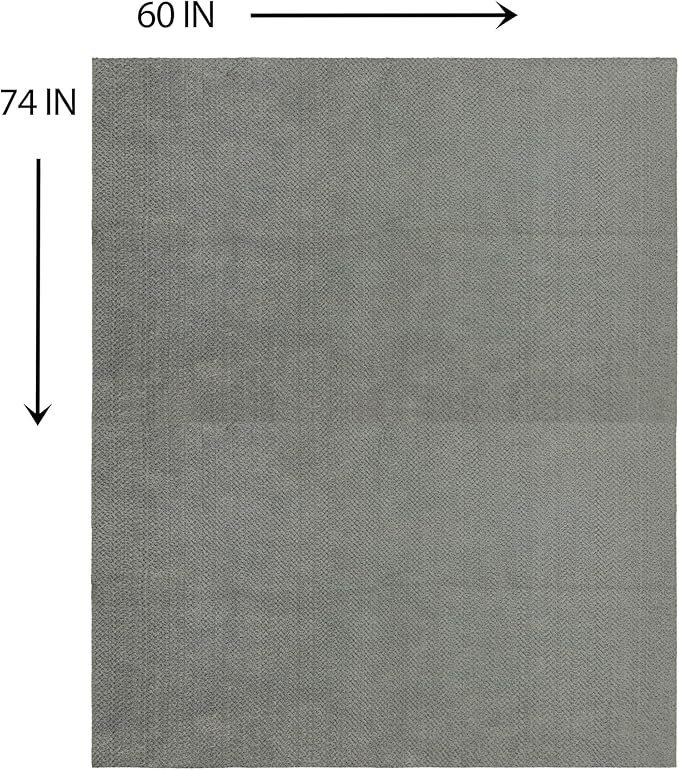 Mohawk Home Oil Spill Moisture Barrier Mat Utility Solid Gray 5' X 6' 2" Other Perfect for Kitchen, Living Room, Kids Room, Dining Room, Hallway, Office, Garage, Entryway, Bathroom, Laundry Room - Image 2
