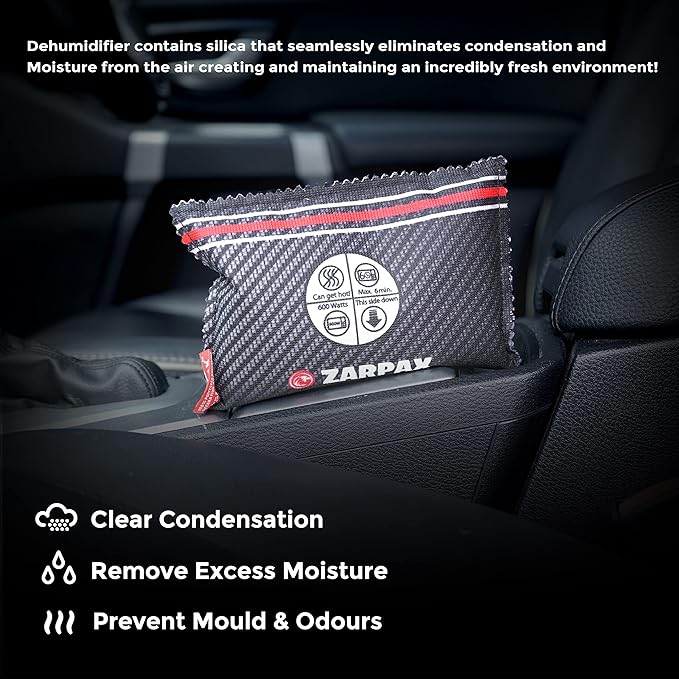 Car Dehumidifier, 4-Pack - Rechargeable, Anti-Fog, Portable Moisture Absorber for Car, Trucks, and RVs - Black - Image 2