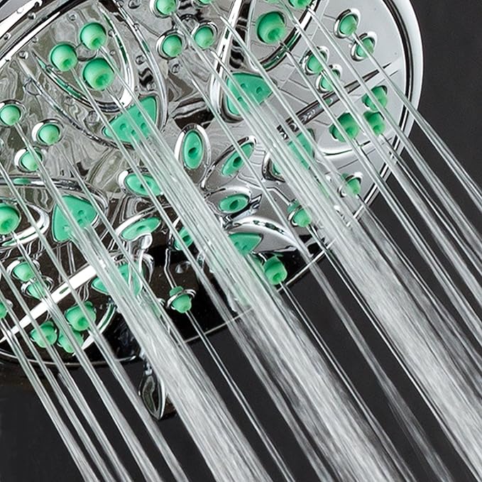 AquaDance Antimicrobial – Anti-Clog High-Pressure 6-Setting Shower Head with Microban Nozzle Protection from Growth of Mold, Mildew & Bacteria for Stronger Shower! 4" Coral Green - Image 8