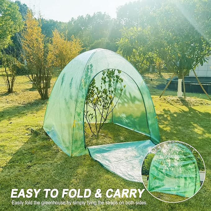 50″*50″*40″ Winter Plant Warm Covers - Raised Bed Cover, Garden Row Accelerator, Warm Tent Freeze Protection Humidity Domes for Germination, Seedling Propagation Protecting Plants from Animals 2PCS - Image 6