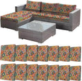 14Pcs Stretch Patio Cushion Cover, Bohemian Colored Geometric Pattern Couch Covers for Patio Furniture Cushions Washable Reusable Couch Covers Replacement for Fall Winter(Cover Only) by CALBODE